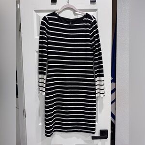 White House Black Market Multi-Stripe Knit Shift Dress.